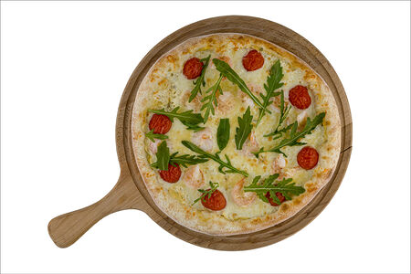 Пицца Цезарь с креветками