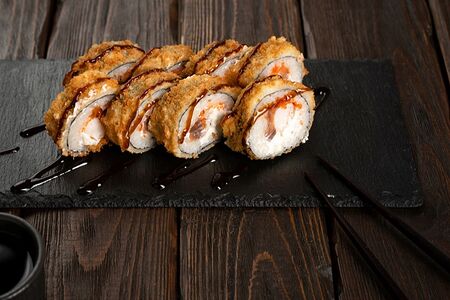 Сяке эби темпура 