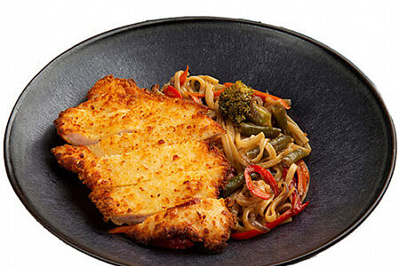 Лапша с хрустящей свининой