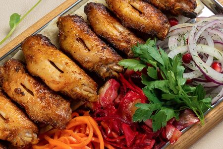 Крылья на мангале 