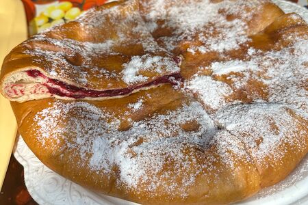 Брусничный фреш, два слоя брусники