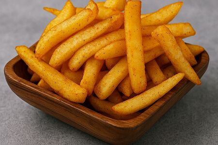 Двойной картофель фри и кетчуп