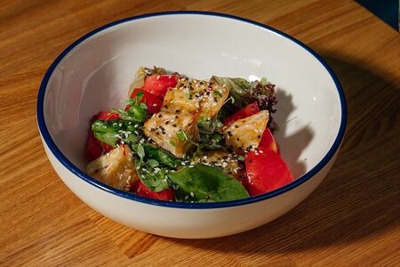 Тёплый с баклажанами в сладком чили