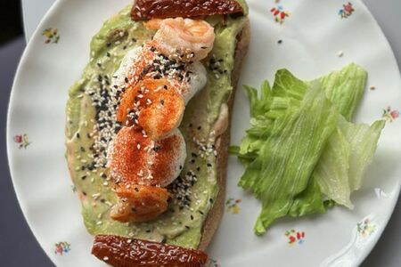 Завтрак с креветками