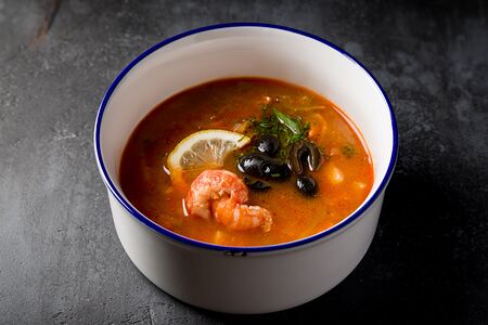 Солянка рыбная с раковой шейкой