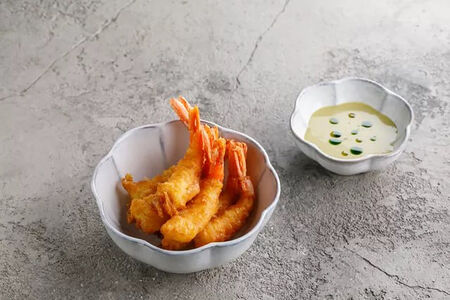 Креветки в темпуре с васаби