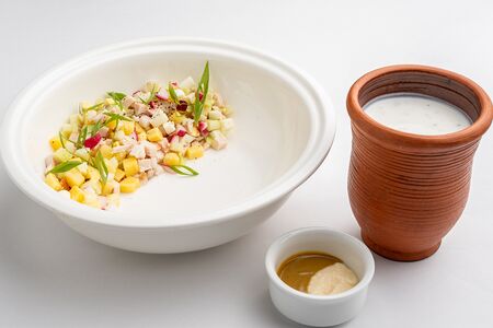 Окрошка с индейкой