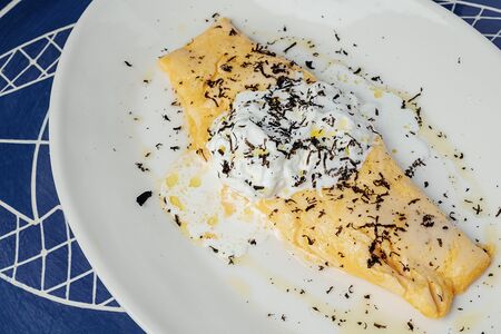 Омлет со страчателлой и трюфелем