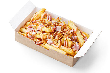 Капи-ланч с картофелем фри и беконом