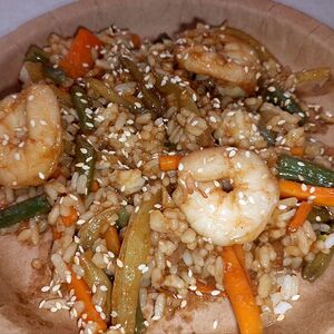 Рис по-азиатски с креветками 