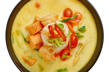 Сливочный суп с морепродуктами