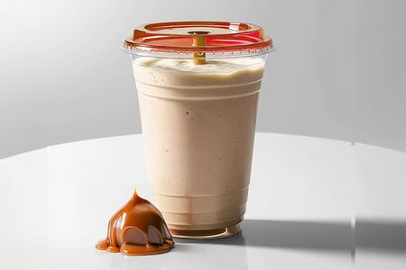 Молочный коктейль Карамельный с тапиокой или джус-боллами