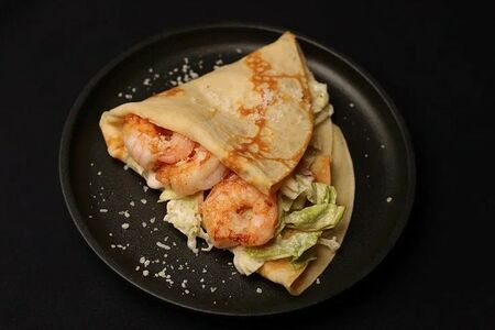 Блин с начинкой Цезарь с креветкой 