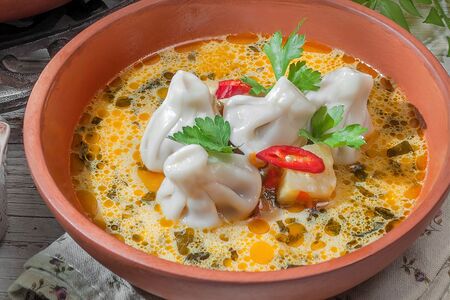 Суп с хинкали