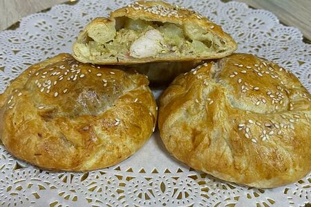 Пирог с курицей и картофелем