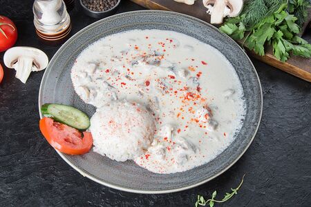 Курица с грибами 