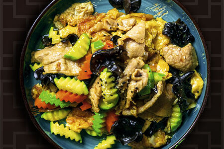 № 313 Свинина жаренная с овощами и древесными грибами