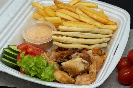 Сувлак с курицей открытый