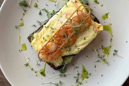 Крем-Омлет с креветками 