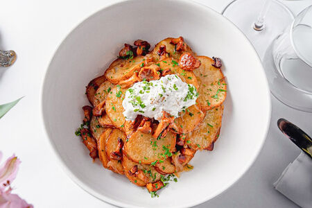 Патата аль тартуфо с лисичками 