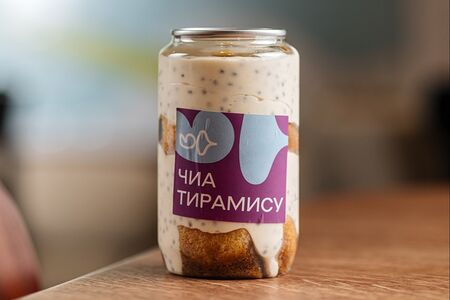 Чиа тирамису с манго в банке