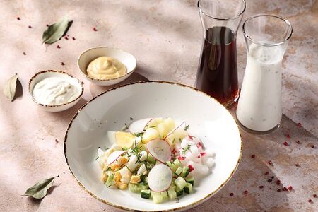 Окрошка овощная на квасе