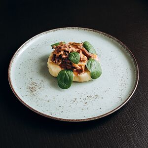 Бефстроганов с картофельным пюре 