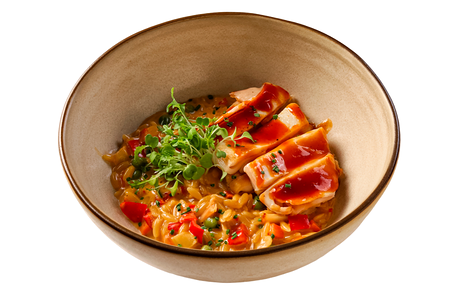 Кальмар с орзо