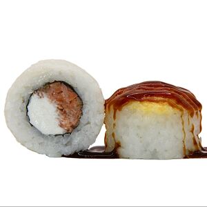 Запеченный с жареной сёмгой