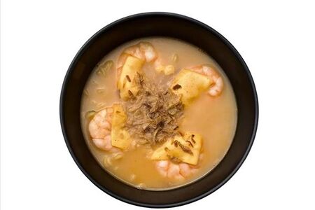 Острый рамен с креветками