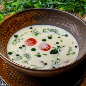 Сливочная уха по-скандинавски с треской