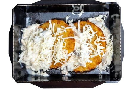 Хашбраун с курицей и грибами