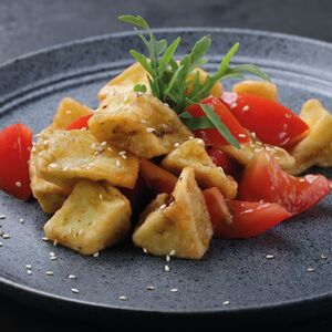 New Тёплый салат из хрустящих баклажанов 