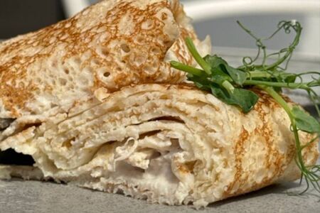 Блинчики с курицей и грибами 