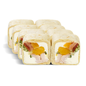 Ролл В тортилье с курицей и манго