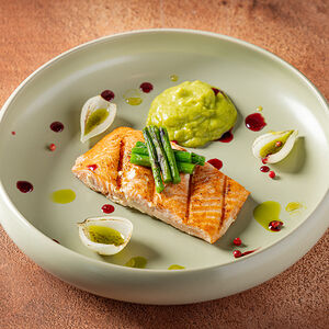 Семга на мангале