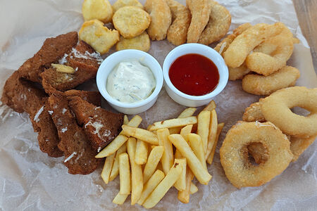 Ассорти блюд во фритюре