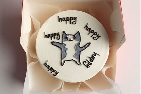 Бенто-торт котик мем happy