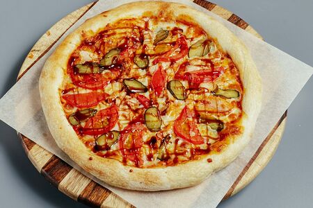 Пицца копченый цыпленок терияки