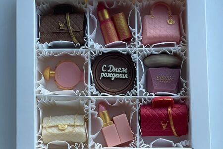 Шоколадный набор для девушек Сумочки Помады С днем рождения