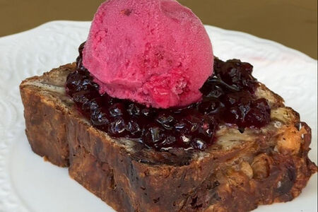 Пудинг с брусникой 