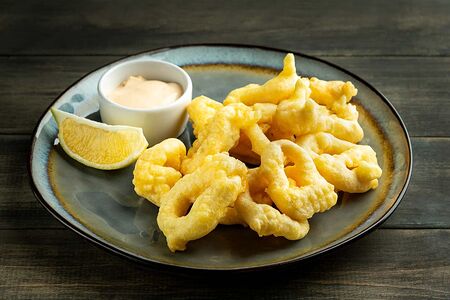 Кольца кальмара в кляре