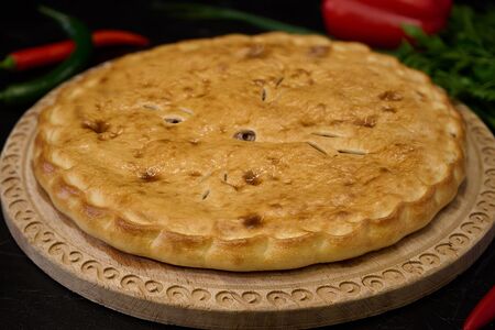 Осетинский пирог с говядиной и болгарским перцем