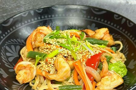 Удон с креветкой