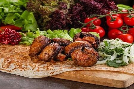 Грибы на мангале