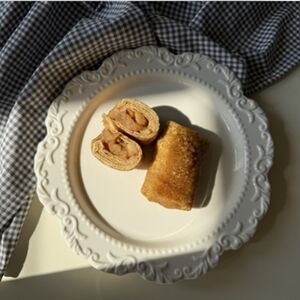 Блины с яблоком и корицей 