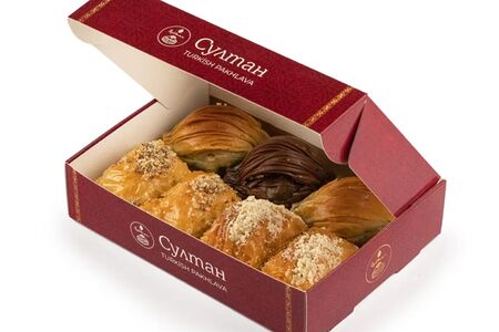 Ассорти №7 из мидий и пахлавы с кешью и фундуком 