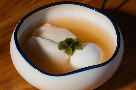 Куриный бульон с яйцом