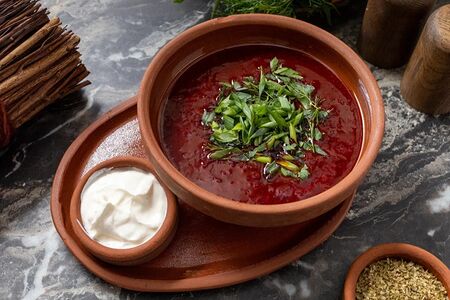 Борщ со сметаной