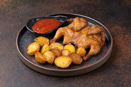 Запеченный цыпленок с бэйби картофелем